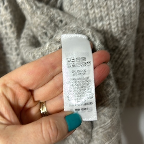 JOIE GRAY OPEN FRONT OPEN STITCH LONG CARDIGAN JACKET OVERSIZED MEDIUM - Picture 3 of 4